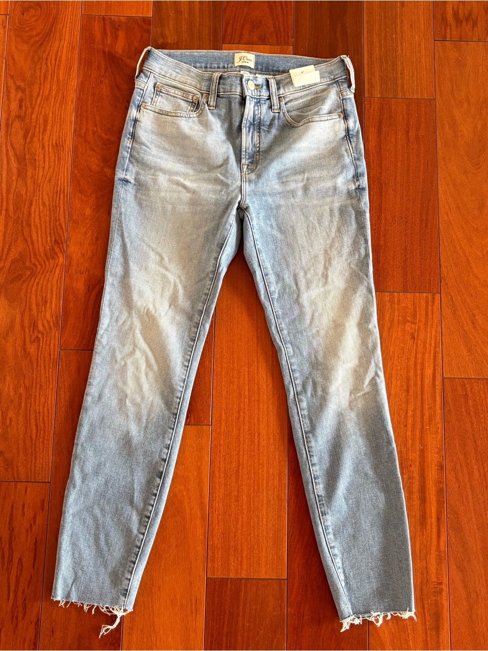 J.Crew 9" Toothpick Jeans NWT Size 27 AV696 Raw Hem